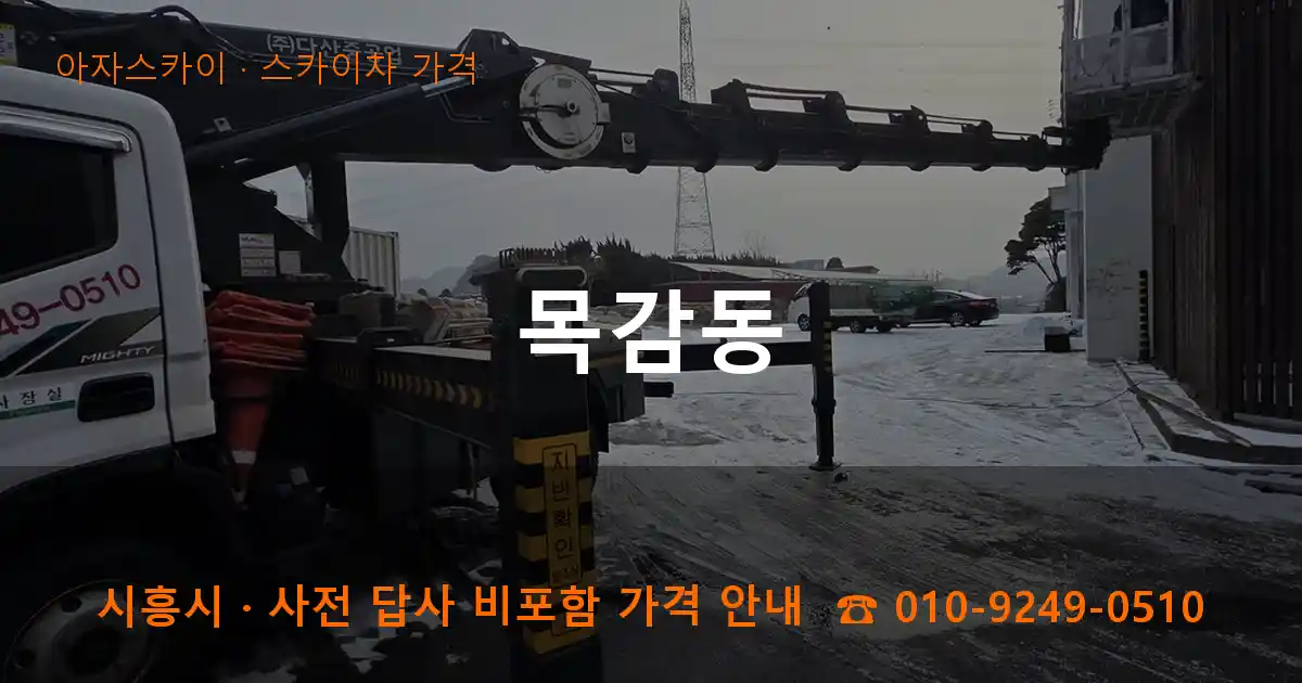 시흥 목감동 스카이차 가격 작업