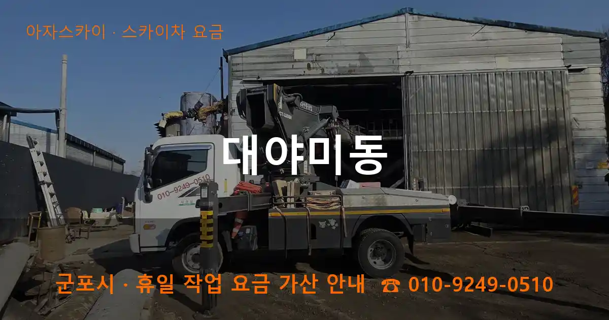 군포 대야미동 스카이차 요금 작업