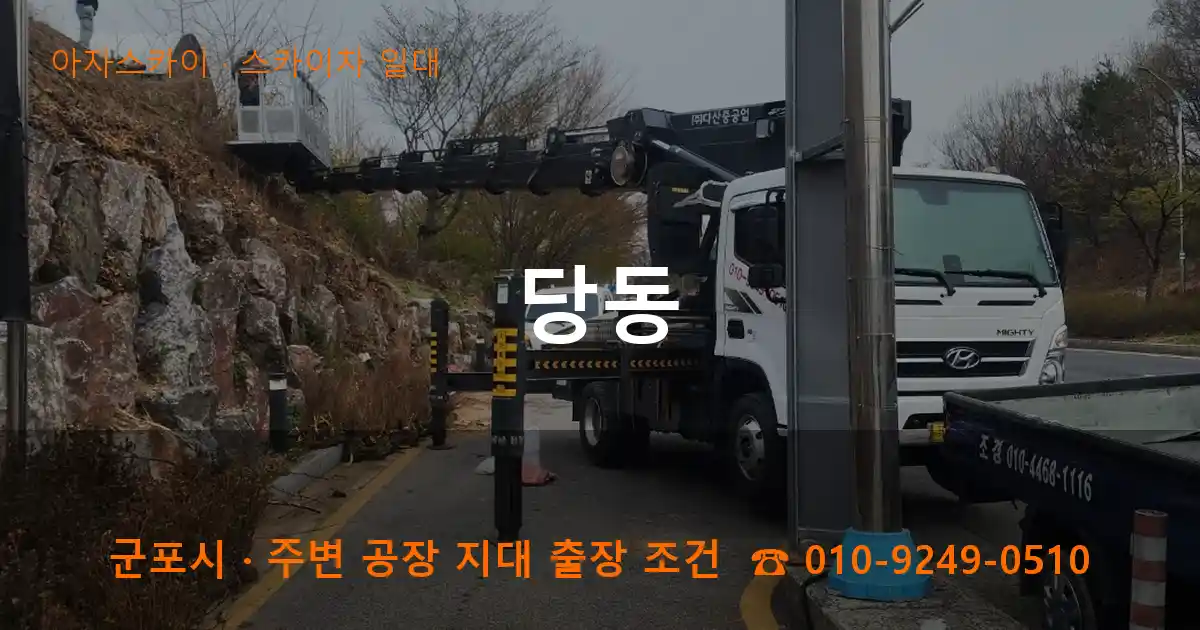 군포시 당동 스카이차 일대 작업