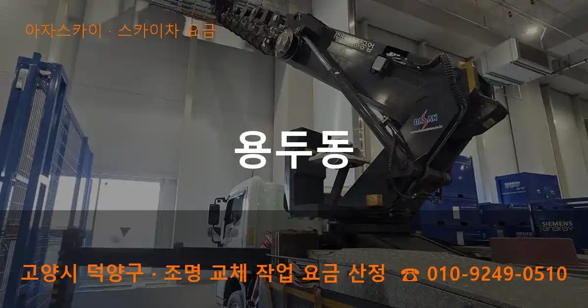 고양시 덕양구 용두동 스카이차 요금 작업