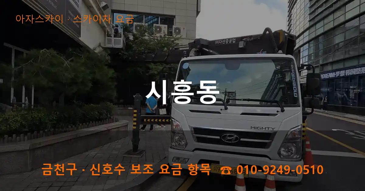 금천구 시흥동 스카이차 요금 작업