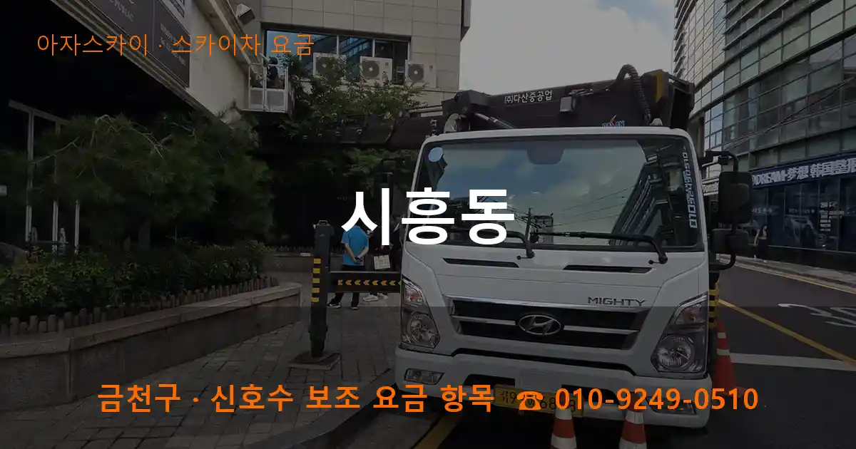 금천구 시흥동 스카이차 요금 작업