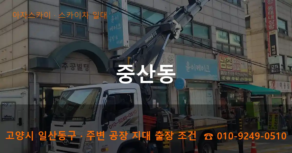 고양시 일산동구 중산동 스카이차 일대 작업