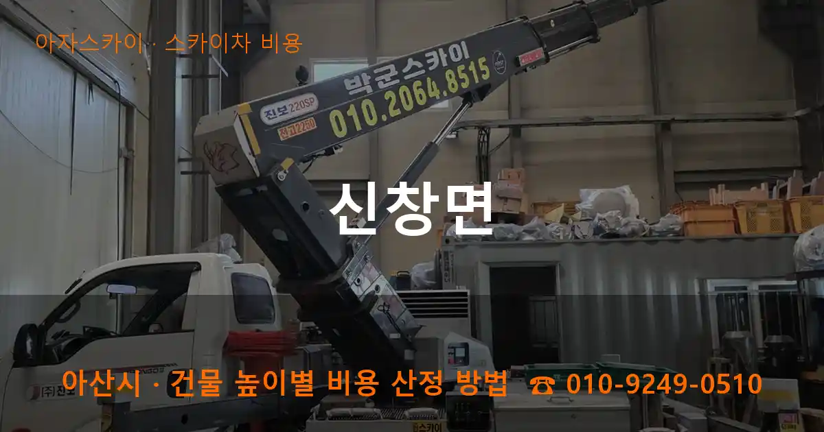 아산시 신창면 스카이차 비용 작업