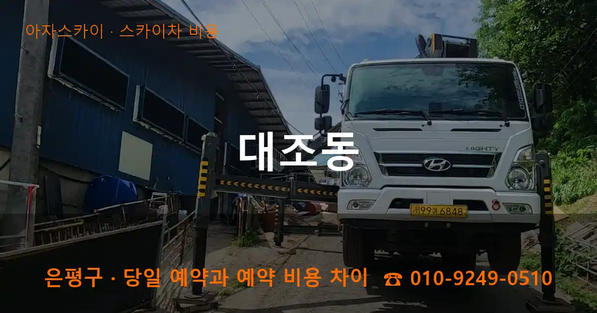 은평구 대조동 스카이차 비용 작업