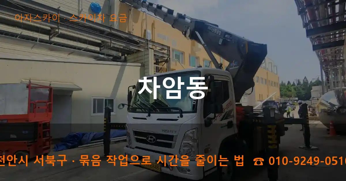 천안시 서북구 차암동 스카이차 요금 작업