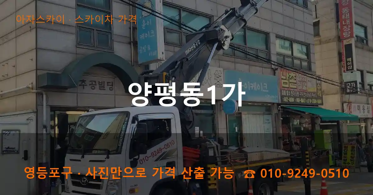 영등포구 양평동1가 스카이차 가격 작업