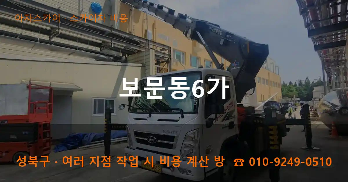 성북구 보문동6가 스카이차 비용 작업
