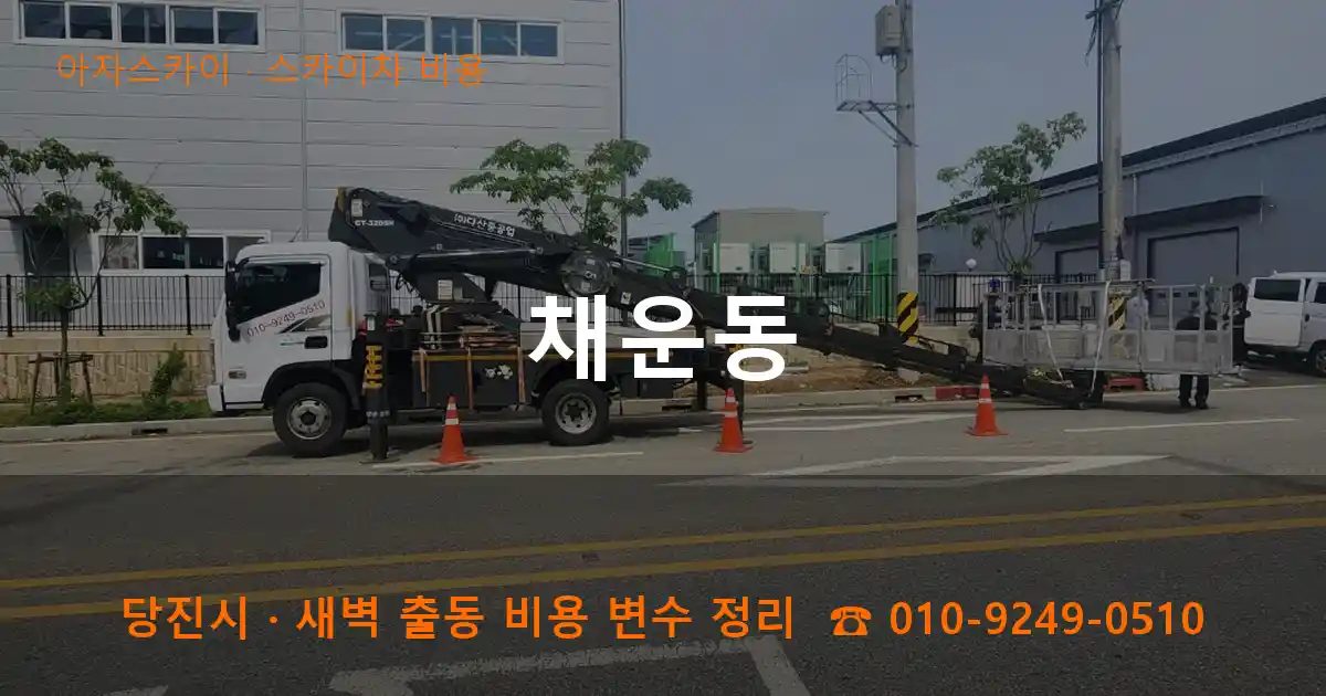 당진시 채운동 스카이차 비용 작업