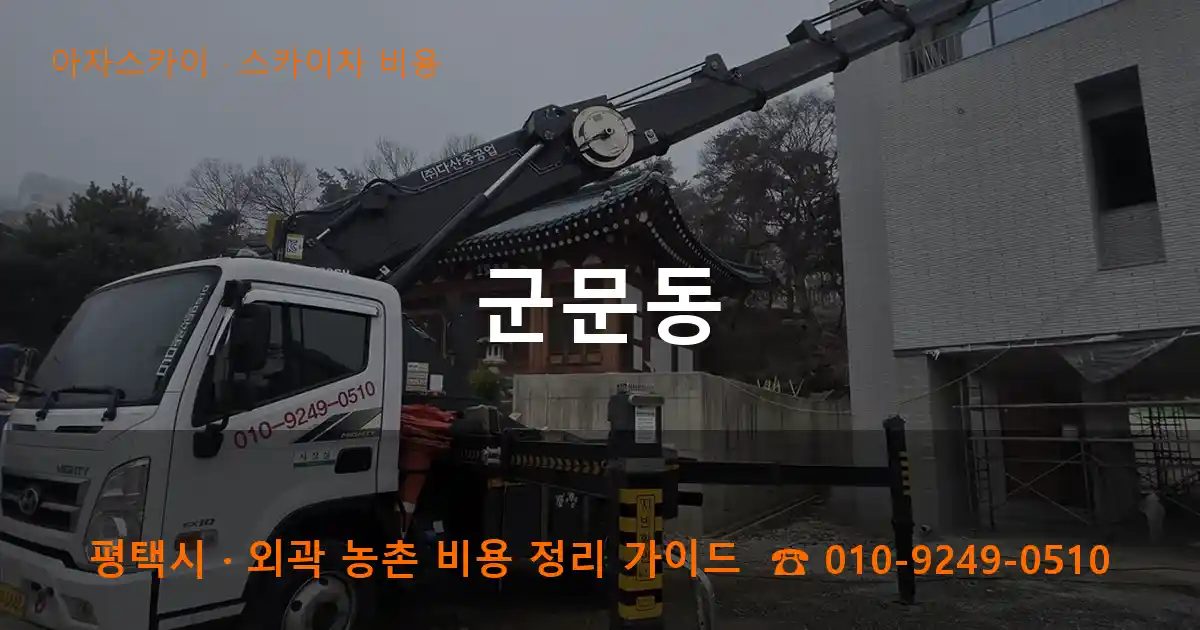 평택시 군문동 스카이차 비용 작업