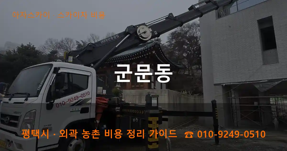 평택 군문동 스카이차 비용 작업