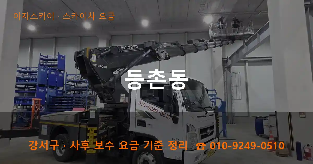 강서구 등촌동 스카이차 요금 작업