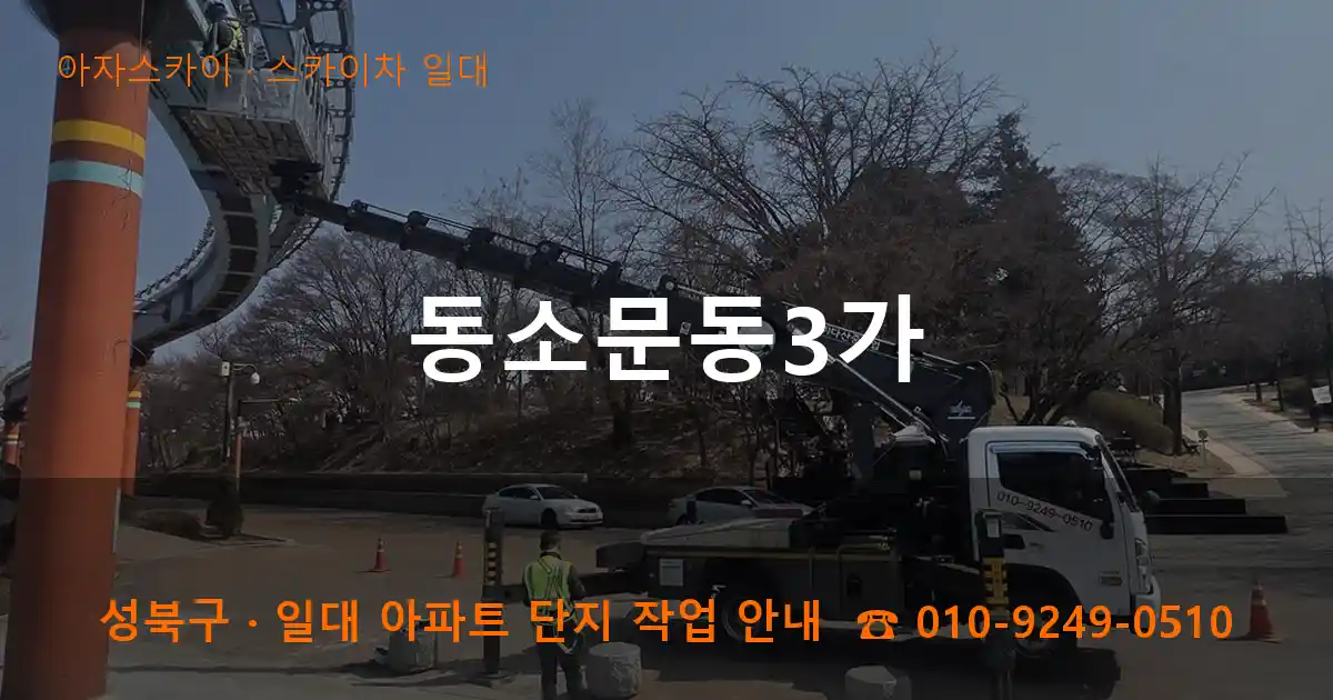 성북구 동소문동3가 스카이차 일대 작업