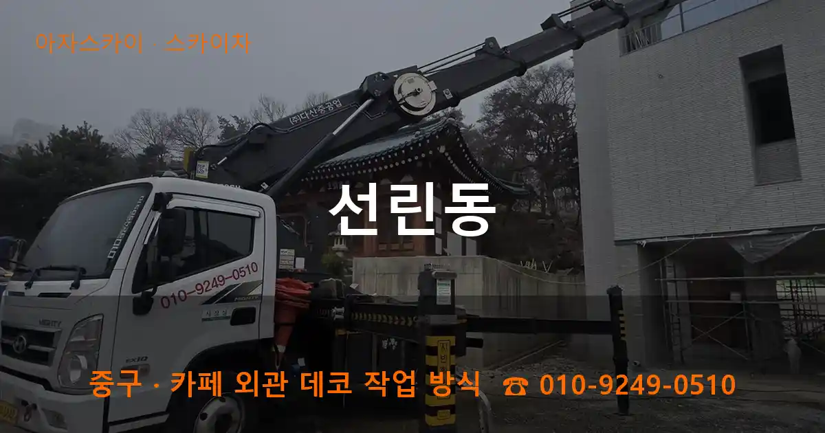 중구 선린동 스카이차 작업