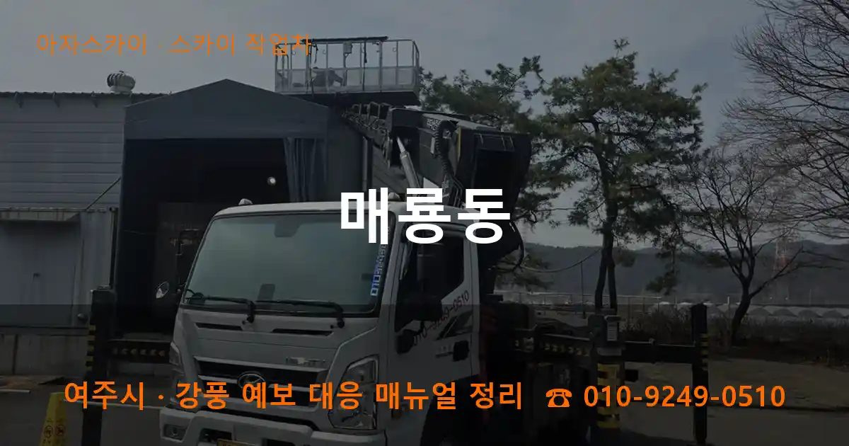 여주시 매룡동 스카이 작업차 작업