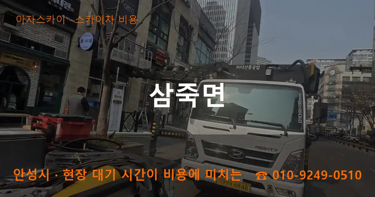 안성시 삼죽면 스카이차 비용 작업