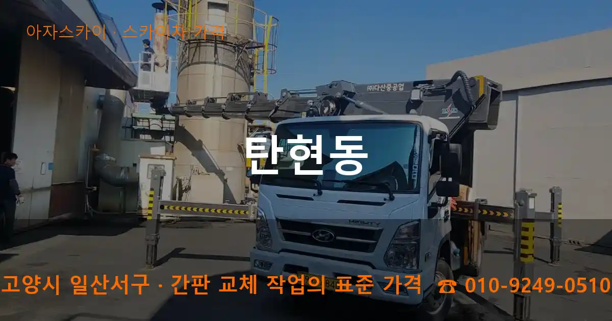 고양시 일산서구 탄현동 스카이차 가격 작업