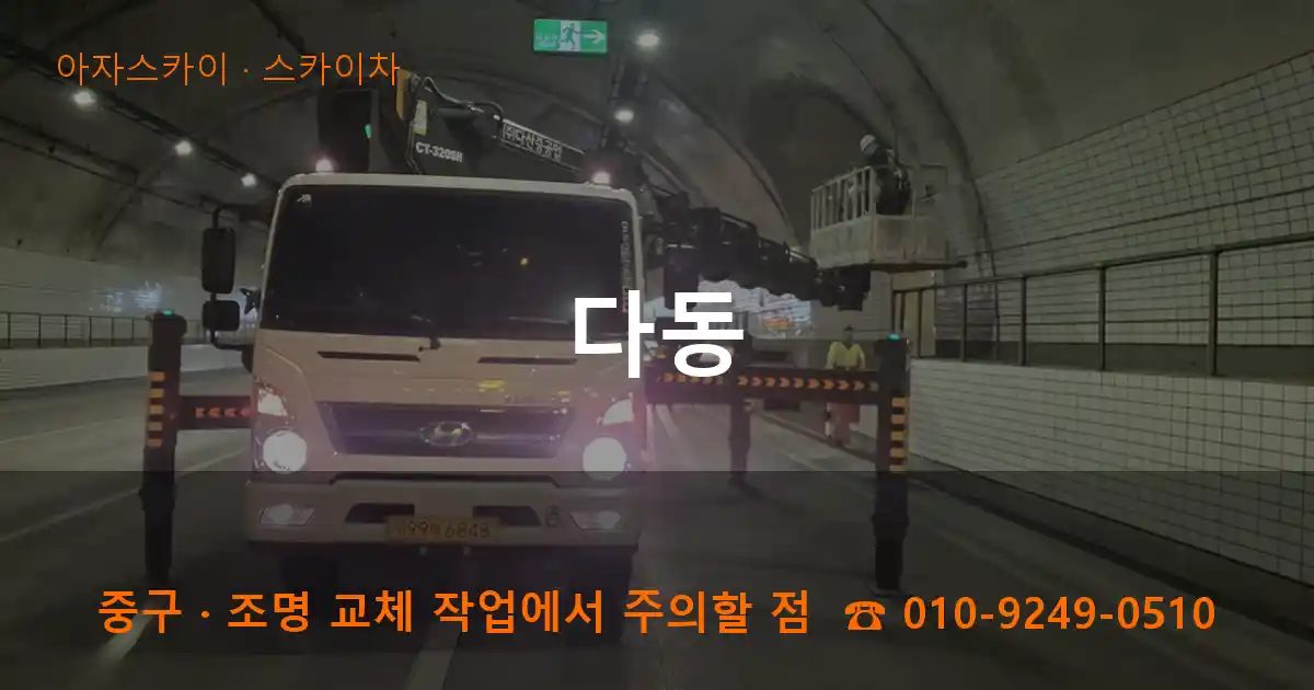 중구 다동 스카이차 작업