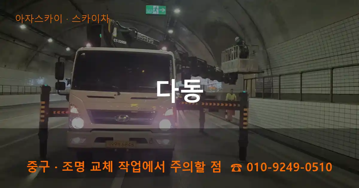 중구 다동 스카이차 작업
