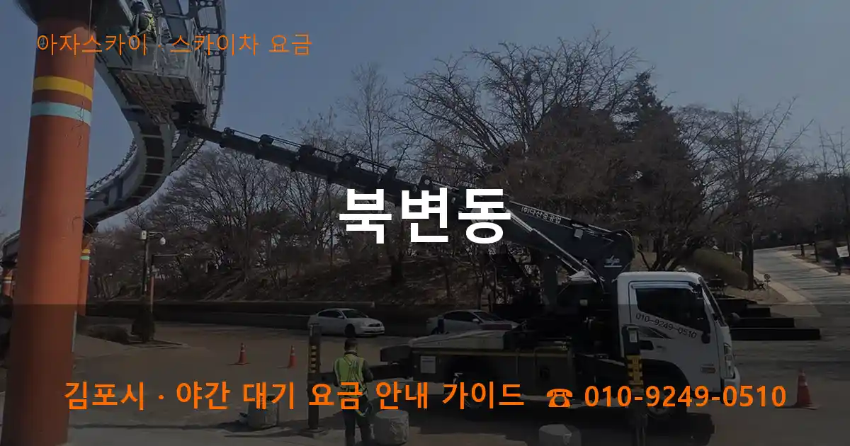 김포 북변동 스카이차 요금 작업