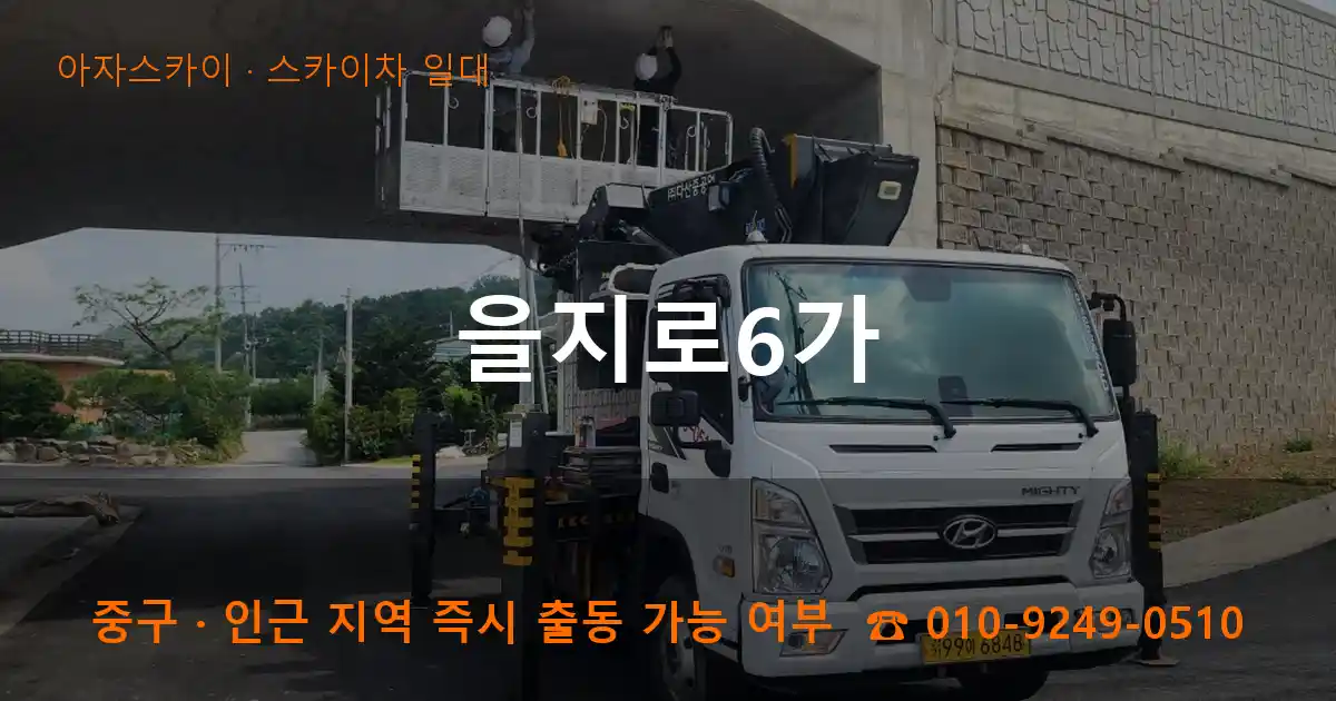 중구 을지로6가 스카이차 일대 작업