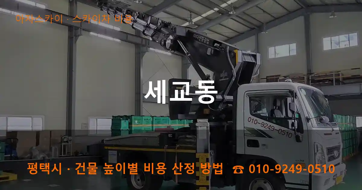 평택시 세교동 스카이차 비용 작업