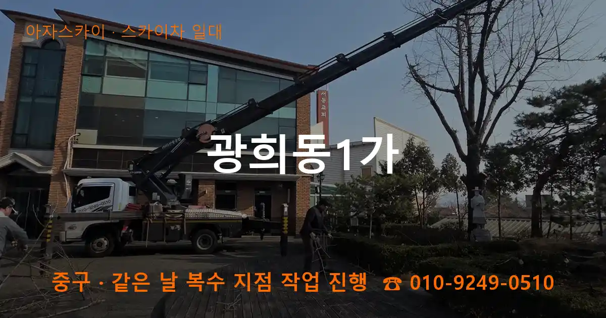 중구 광희동1가 스카이차 일대 작업