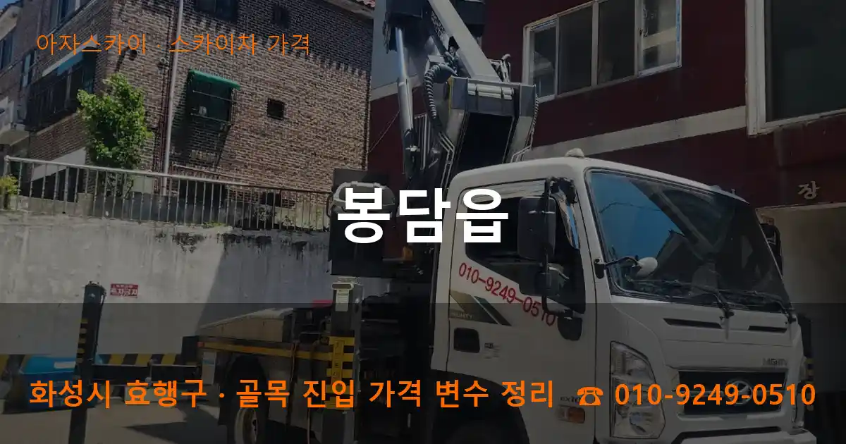 화성 효행구 봉담읍 스카이차 가격 작업