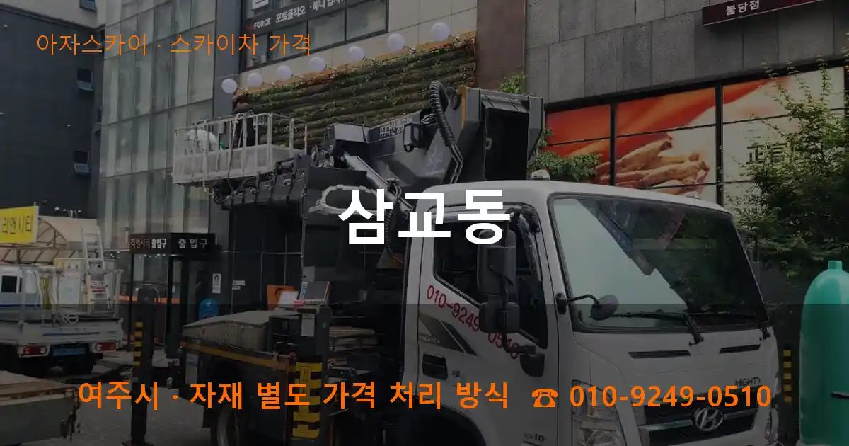 여주시 삼교동 스카이차 가격 작업