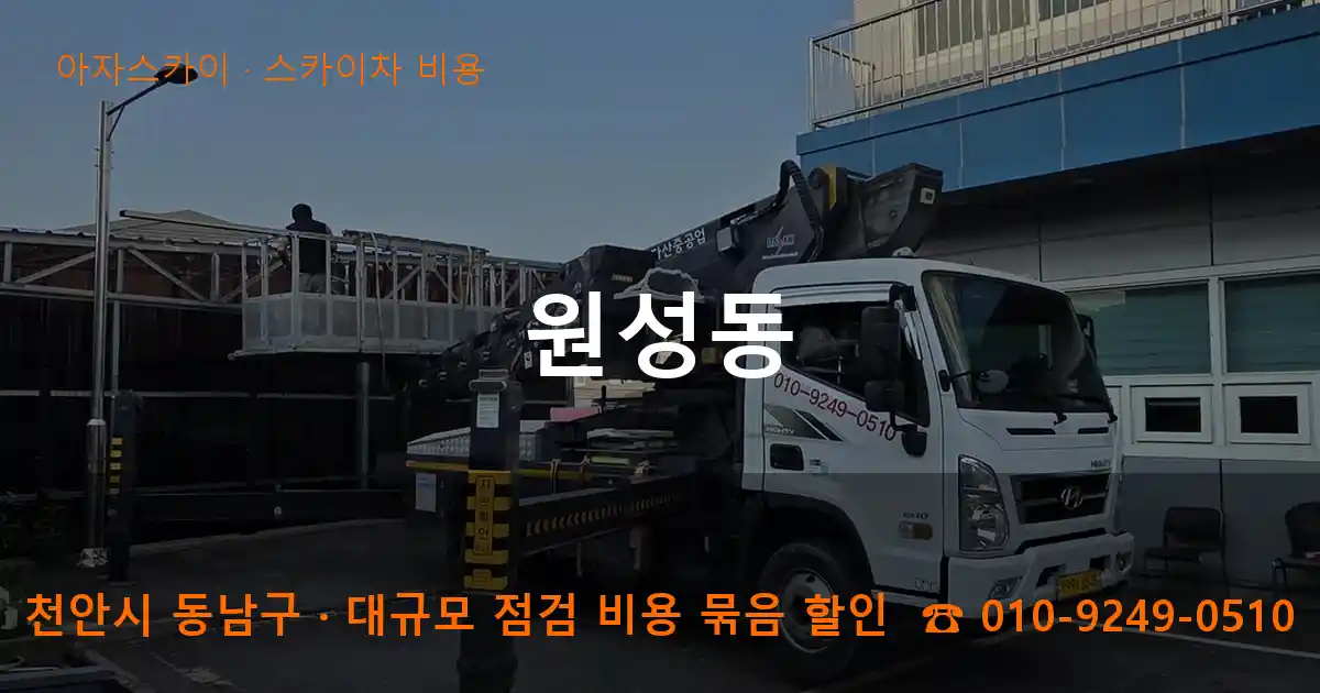천안시 동남구 원성동 스카이차 비용 작업