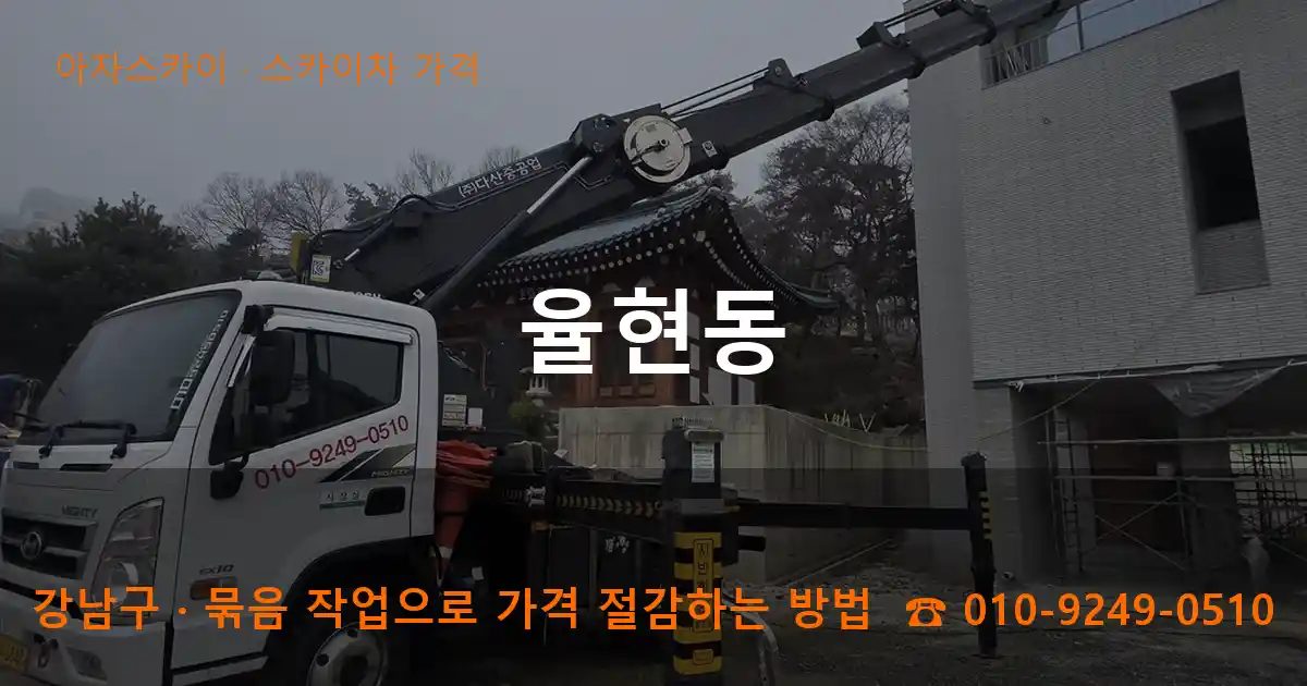 강남구 율현동 스카이차 가격 작업