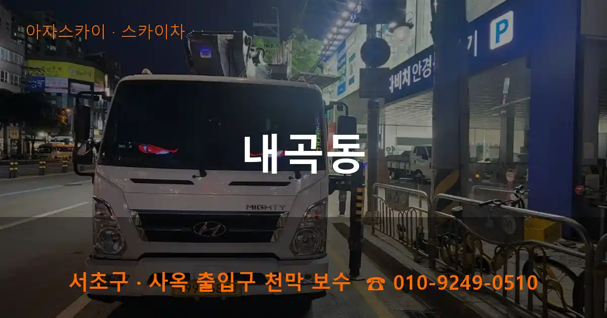 서초구 내곡동 스카이차 작업