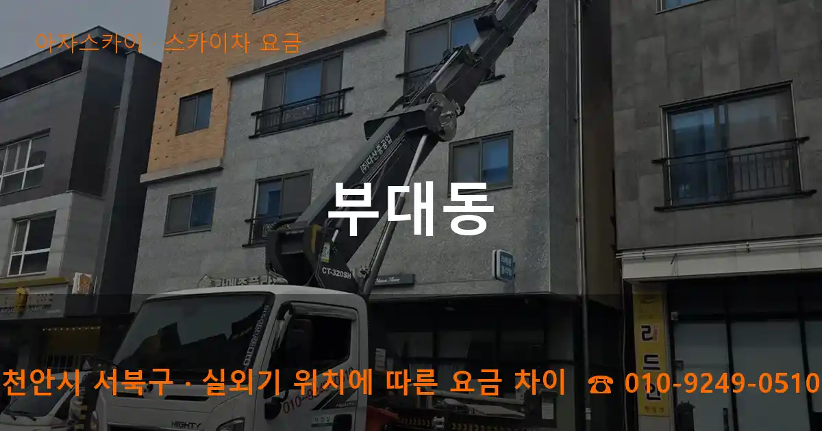 천안시 서북구 부대동 스카이차 요금 작업