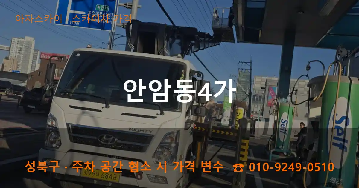 성북구 안암동4가 스카이차 가격 작업