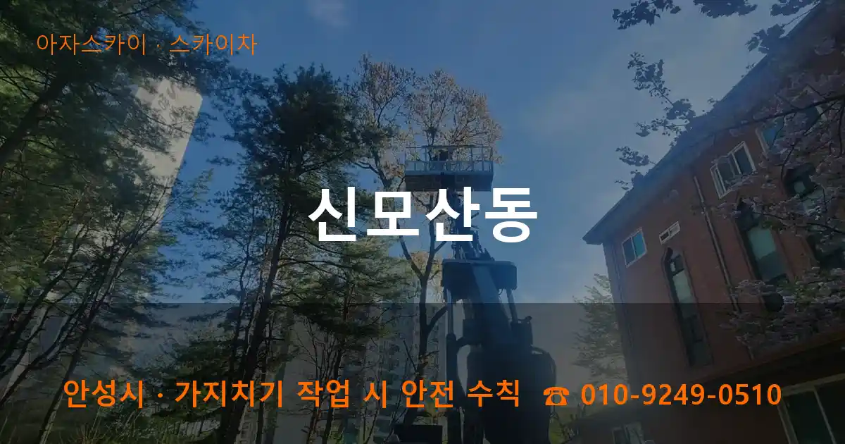 안성시 신모산동 스카이차 작업