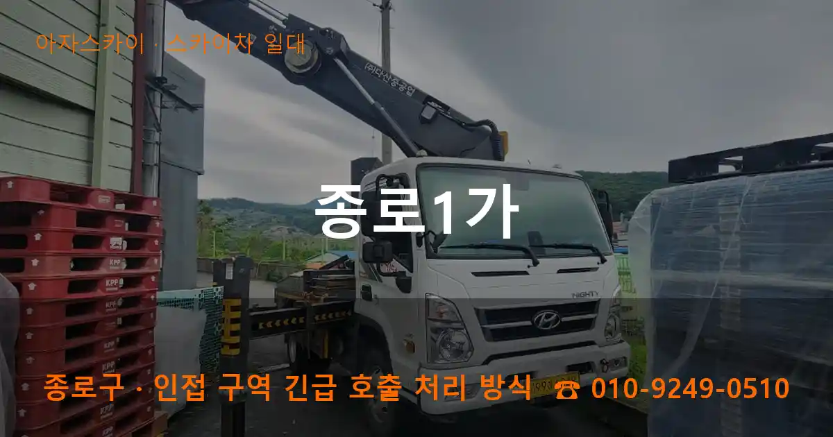 종로구 종로1가 스카이차 일대 작업