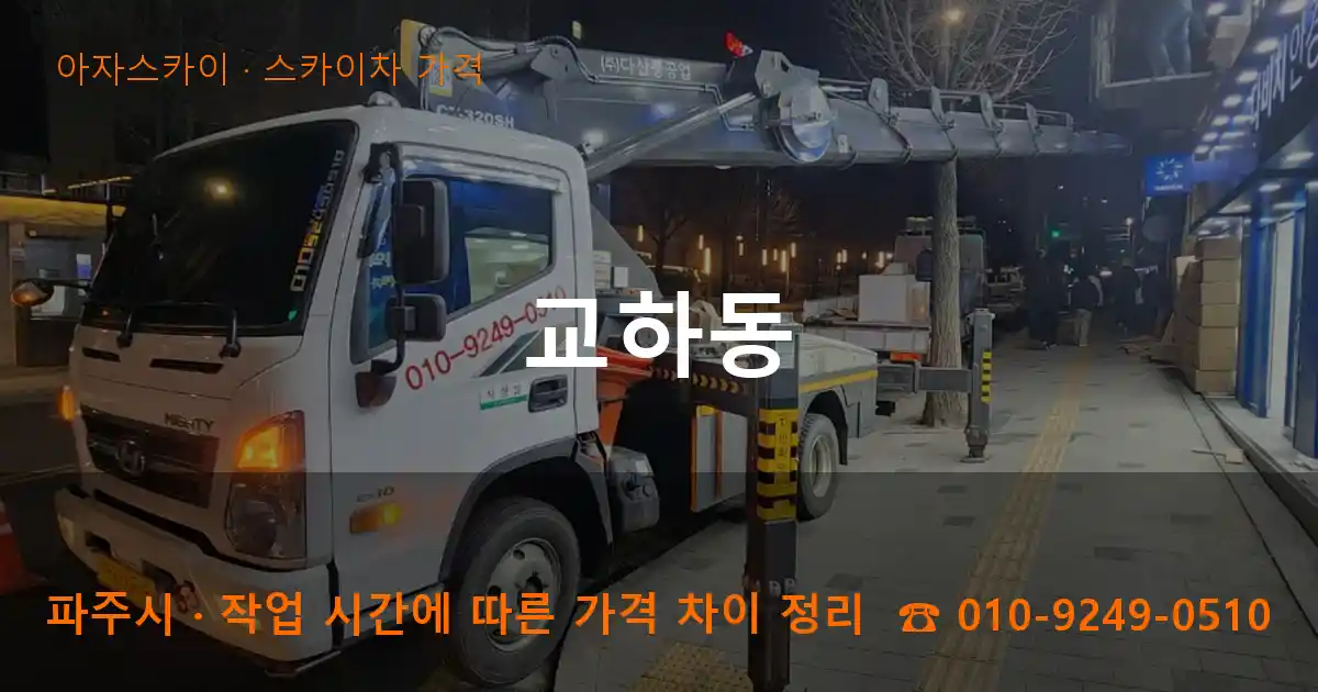 파주시 교하동 스카이차 가격 작업