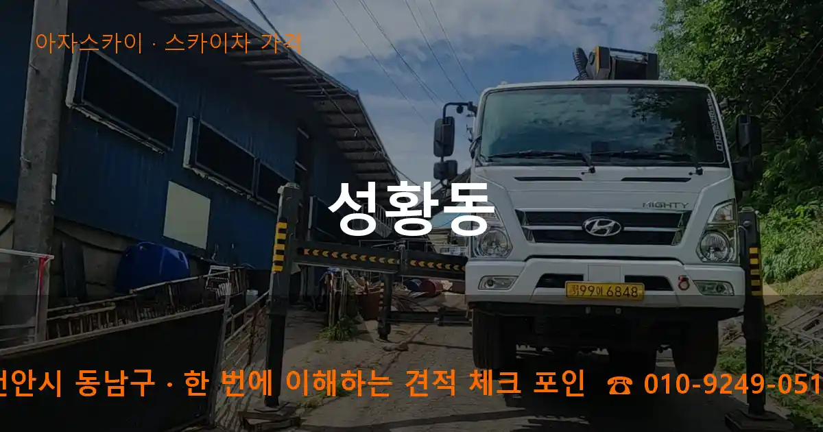 천안시 동남구 성황동 스카이차 가격 작업