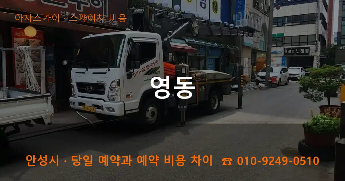 안성시 영동 스카이차 비용 작업