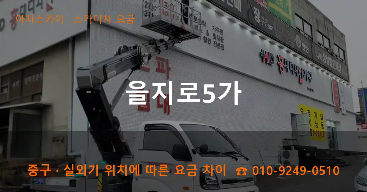 중구 을지로5가 스카이차 요금 작업