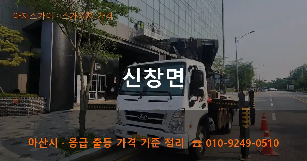 아산시 신창면 스카이차 가격 작업