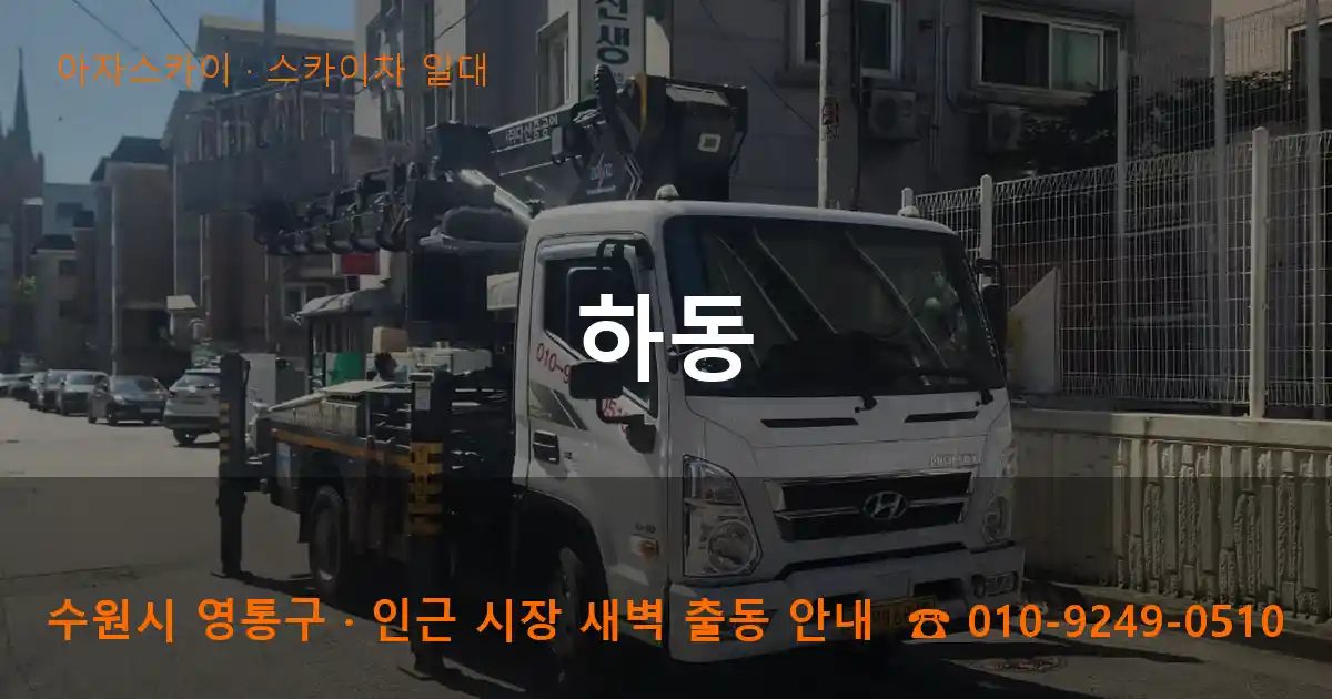 수원시 영통구 하동 스카이차 출장 작업