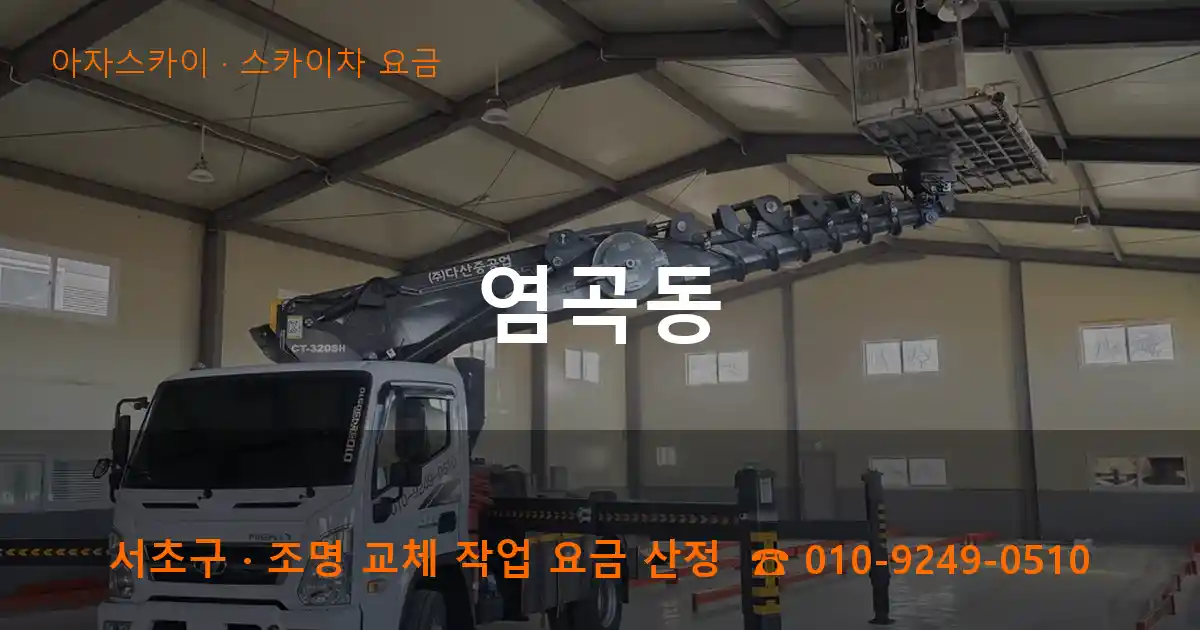 서초구 염곡동 스카이차 요금 작업