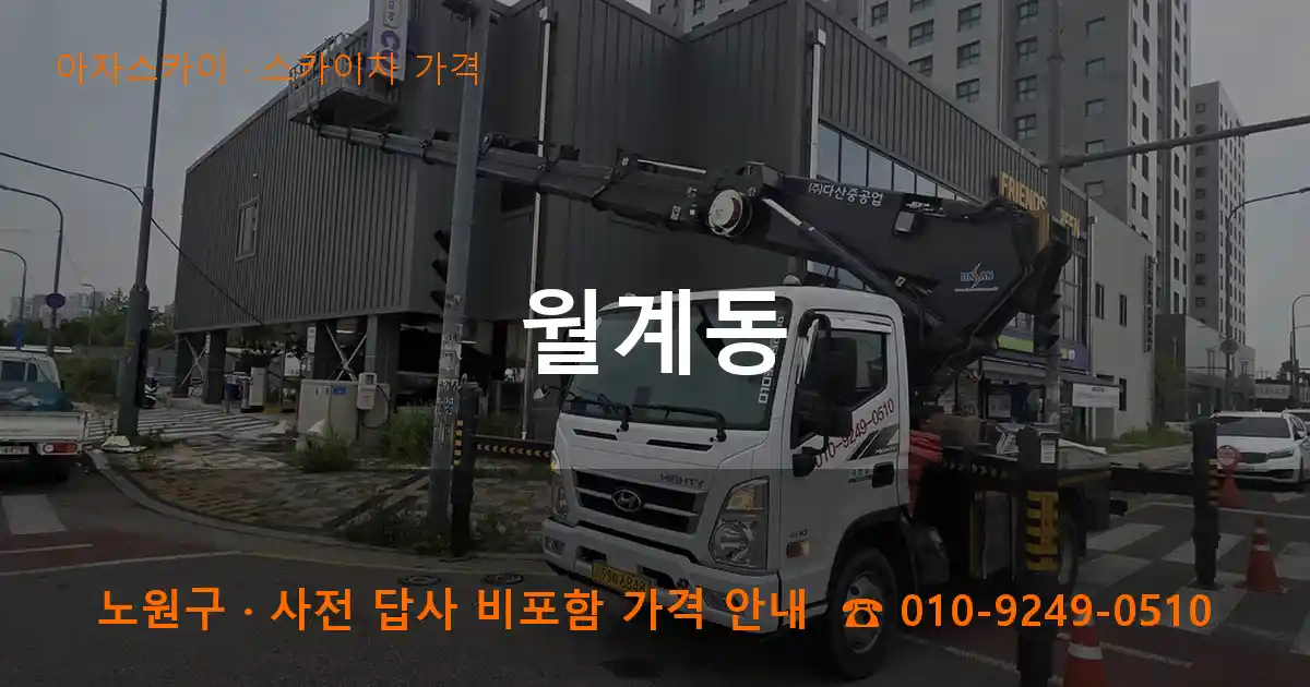 노원구 월계동 스카이차 가격 작업
