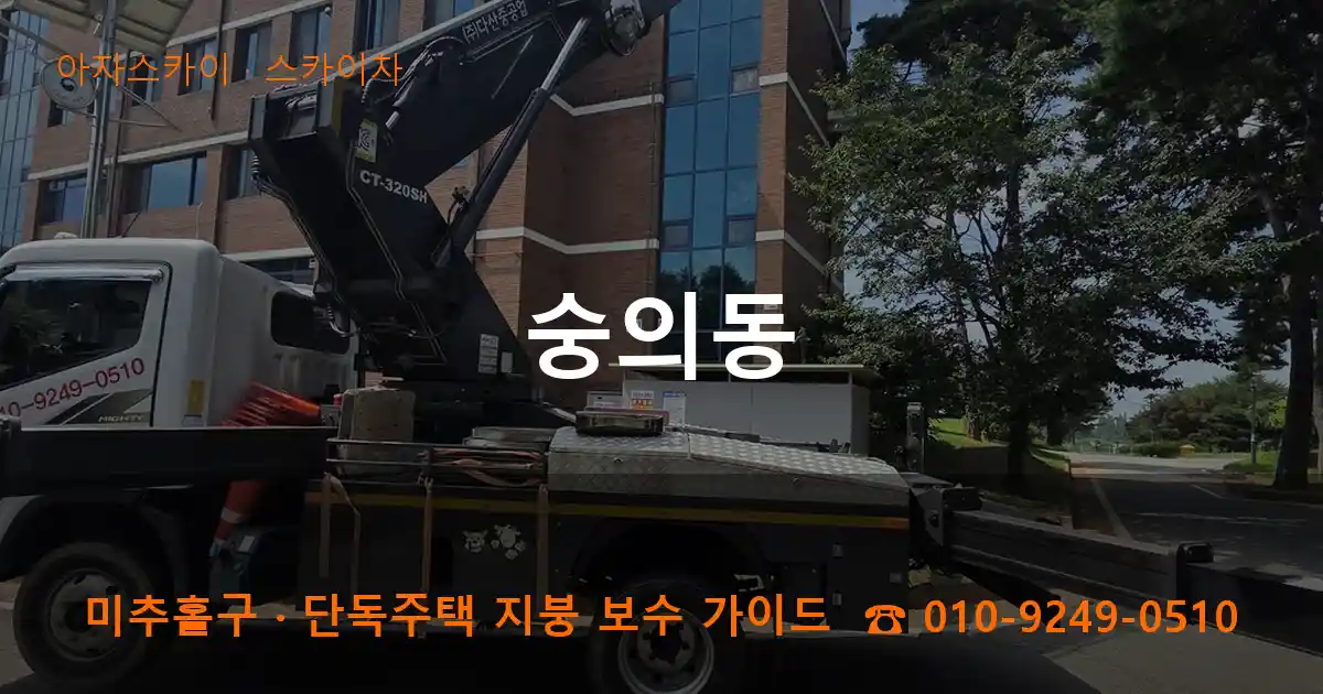 미추홀구 숭의동 스카이차 작업