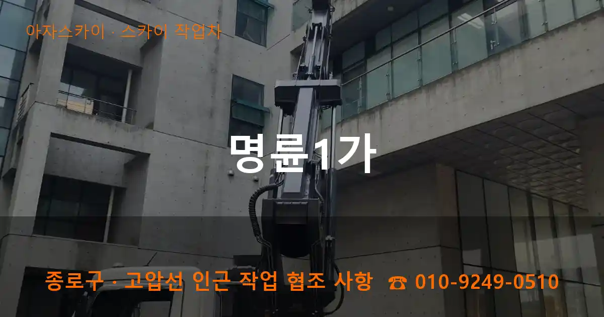 종로구 명륜1가 스카이 작업차 작업