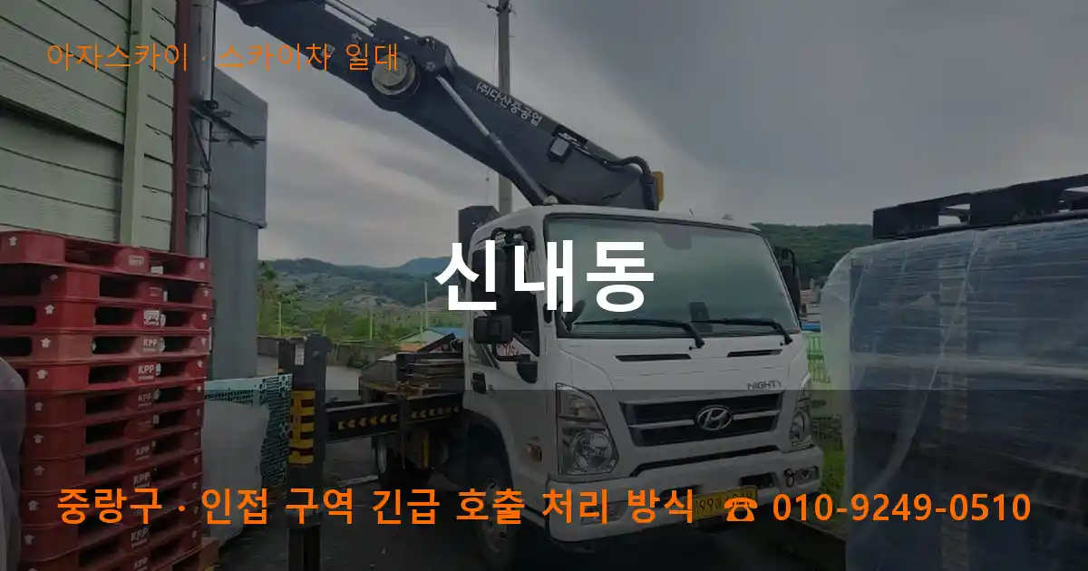 중랑구 신내동 스카이차 일대 작업