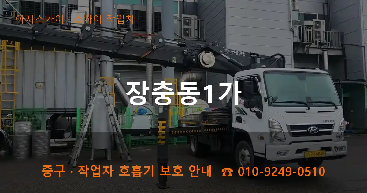 중구 장충동1가 스카이 작업차 작업