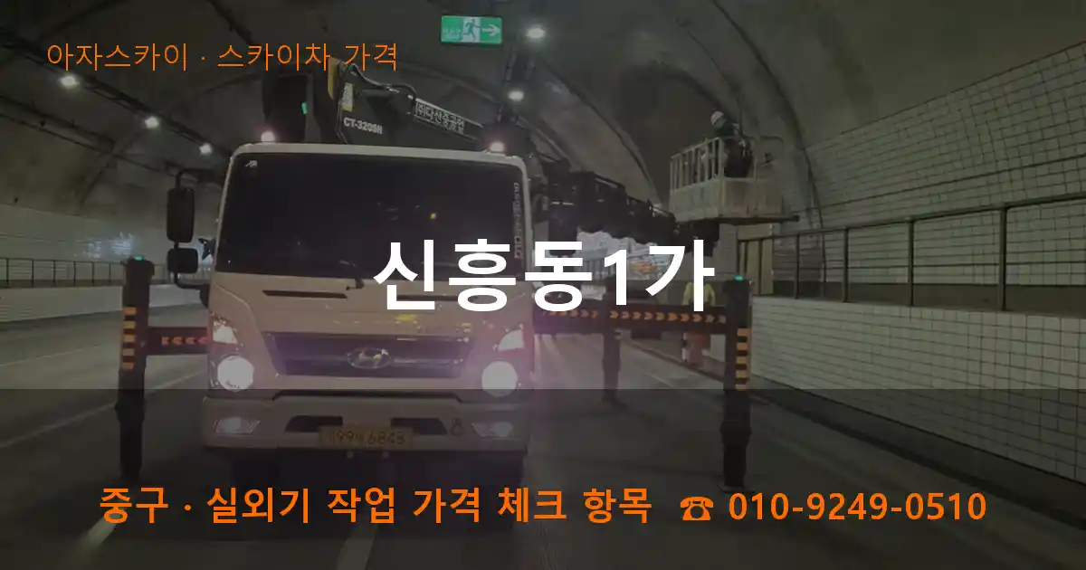 중구 신흥동1가 스카이차 가격 작업