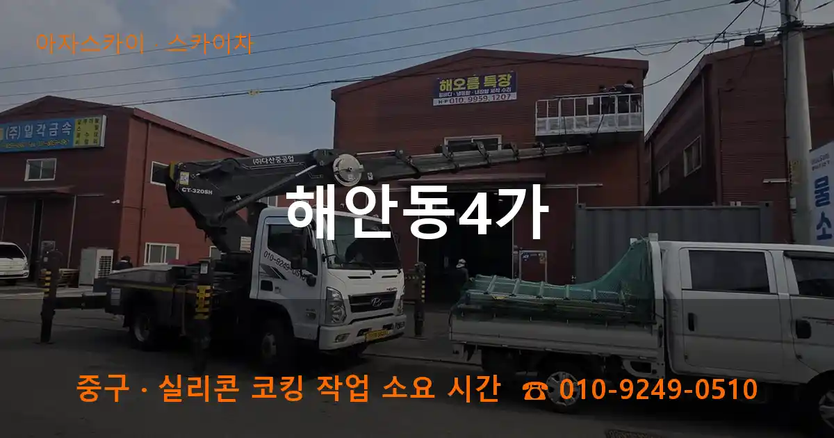 중구 해안동4가 스카이차 작업